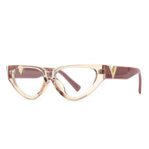 Zebra Eye Small Round Letter V Glasses